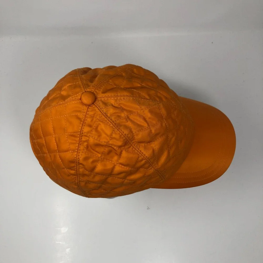 Betmar New York Quilted Orange Baseball Cap Adjustable Hook and‎ Loop Closure